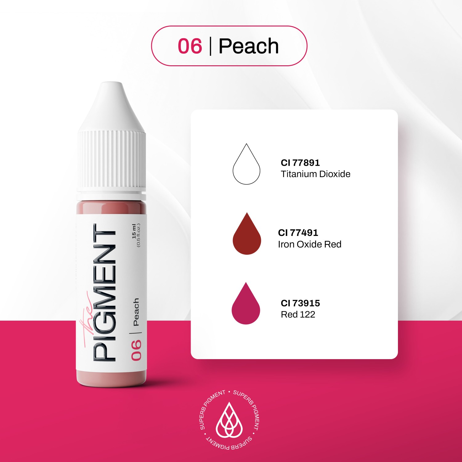 THE PIGMENT ტუჩის პიგმენტი Peach 15 მლ.
